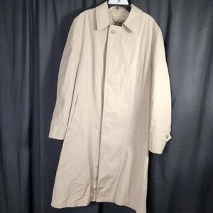 Gleneagles Men's Tan Classic Trench Coat Overcoat 38R Weatherproof  Professional